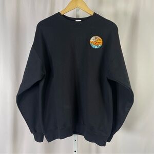 Hanes Mens Large Affirmation Make Progress Daily Ocean Patch Crewneck Sweatshirt
